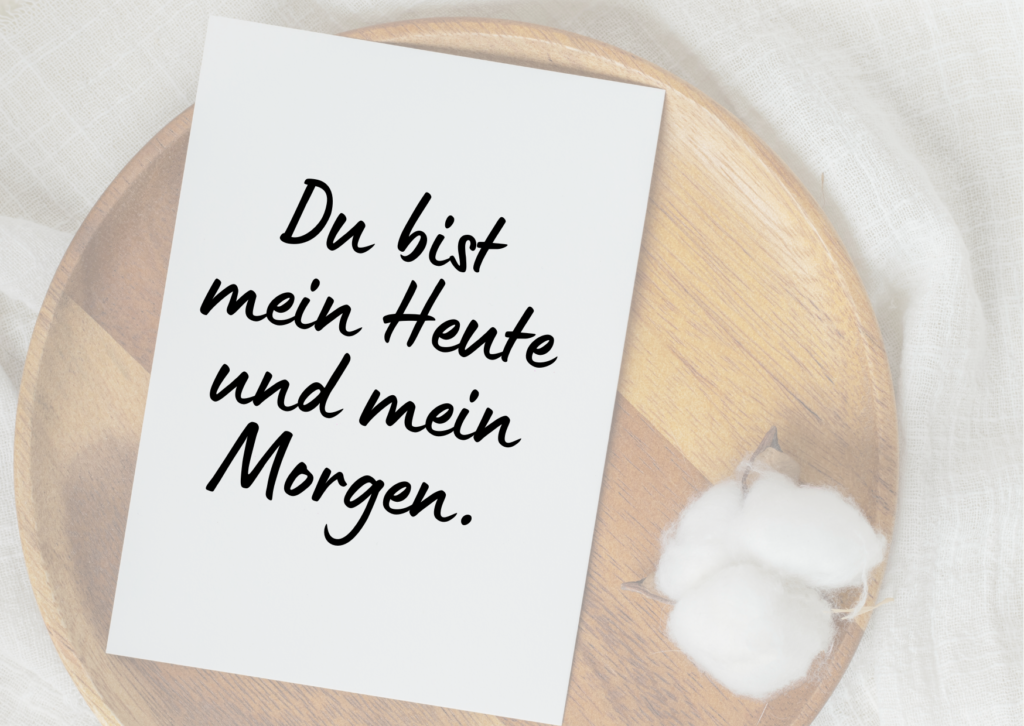 Valentinskarten Sprüche handgeschrieben auf Papier 