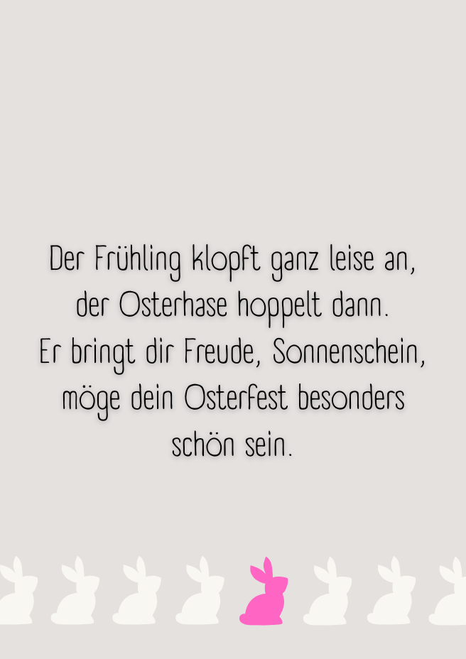 Bild mit einem Osterreim und Hasen