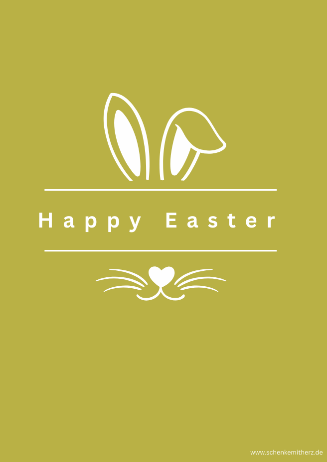 Ostergrüße  Bild mit Spruch zu Ostern und Hasen