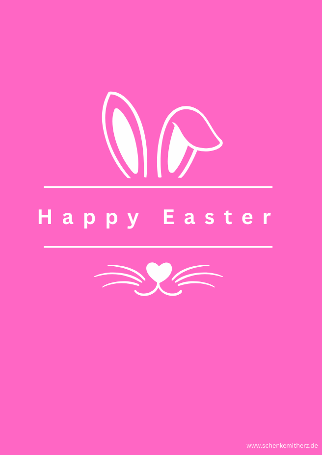 Ostergrüße  Bild mit Spruch zu Ostern und Hasen