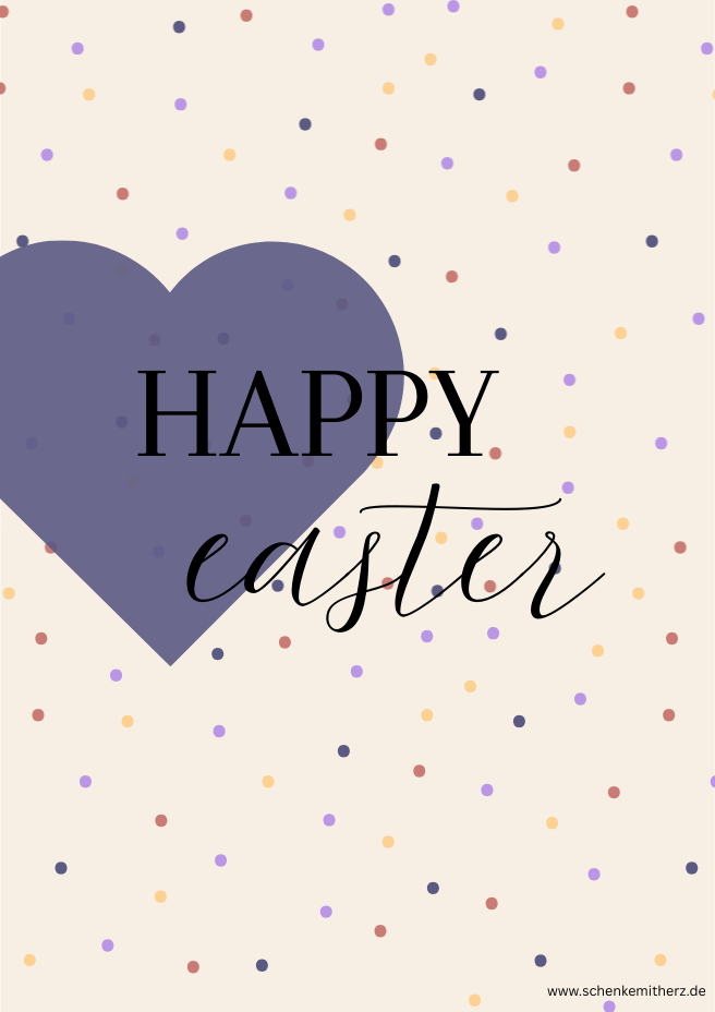 Ostergrüße  Bild mit Spruch zu Ostern und Hasen