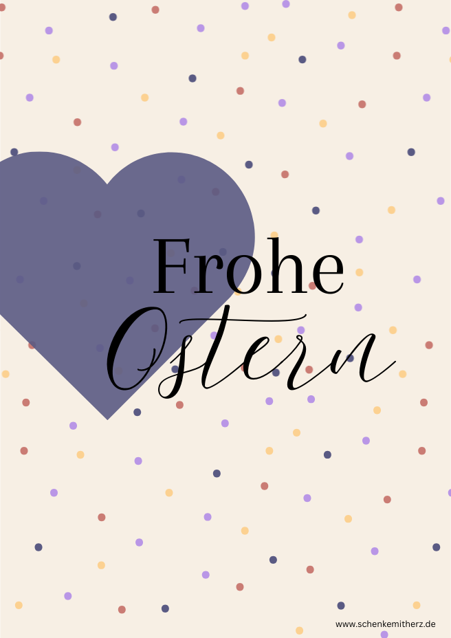 Ostergrüße  Bild mit Spruch zu Ostern und Hasen