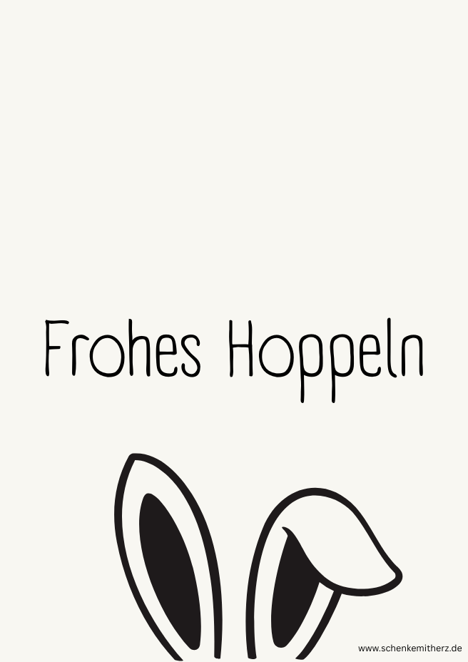 Ostergrüße  Bild mit Spruch zu Ostern und Hasen