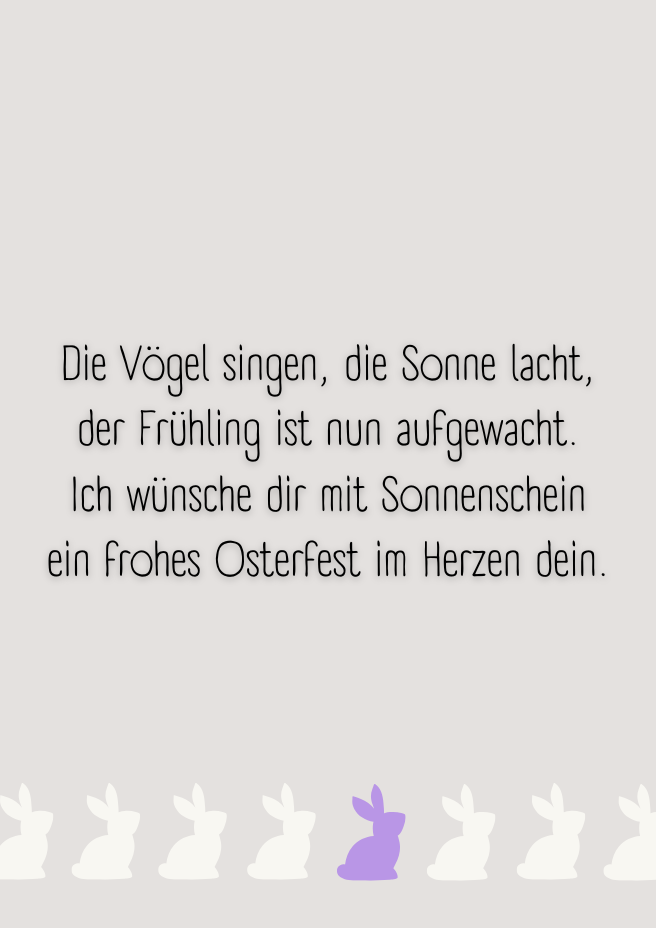 Bild mit einem Osterreim und Hasen