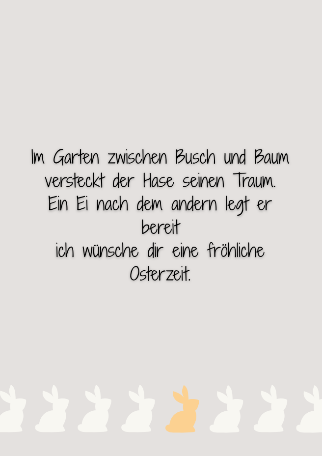 Bild mit einem Osterreim und Hasen