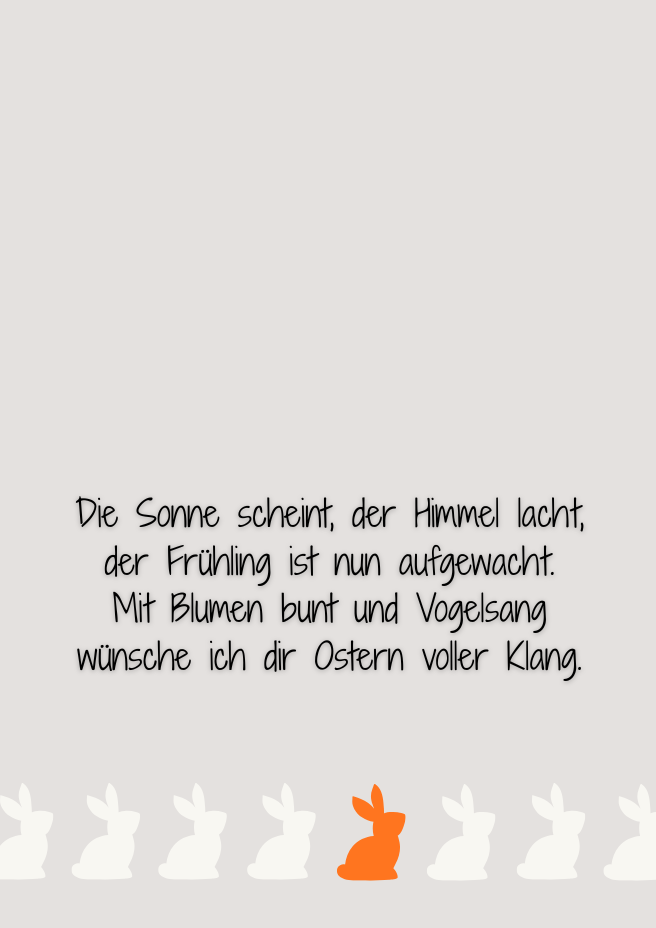 Bild mit einem Osterreim und Hasen