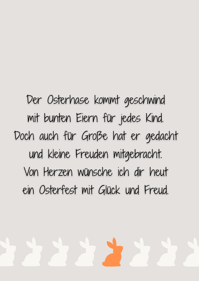 Bild mit einem Osterreim und Hasen