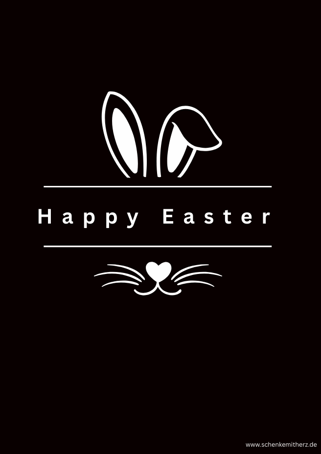 Ostergrüße  Bild mit Spruch zu Ostern und Hasen