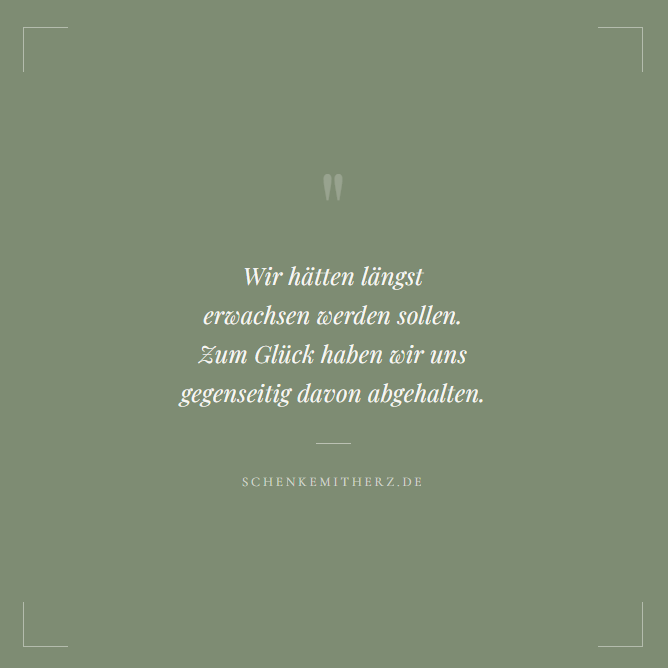 Schlichte Zitatkarte mit Spruch. Weiss auf Grün.