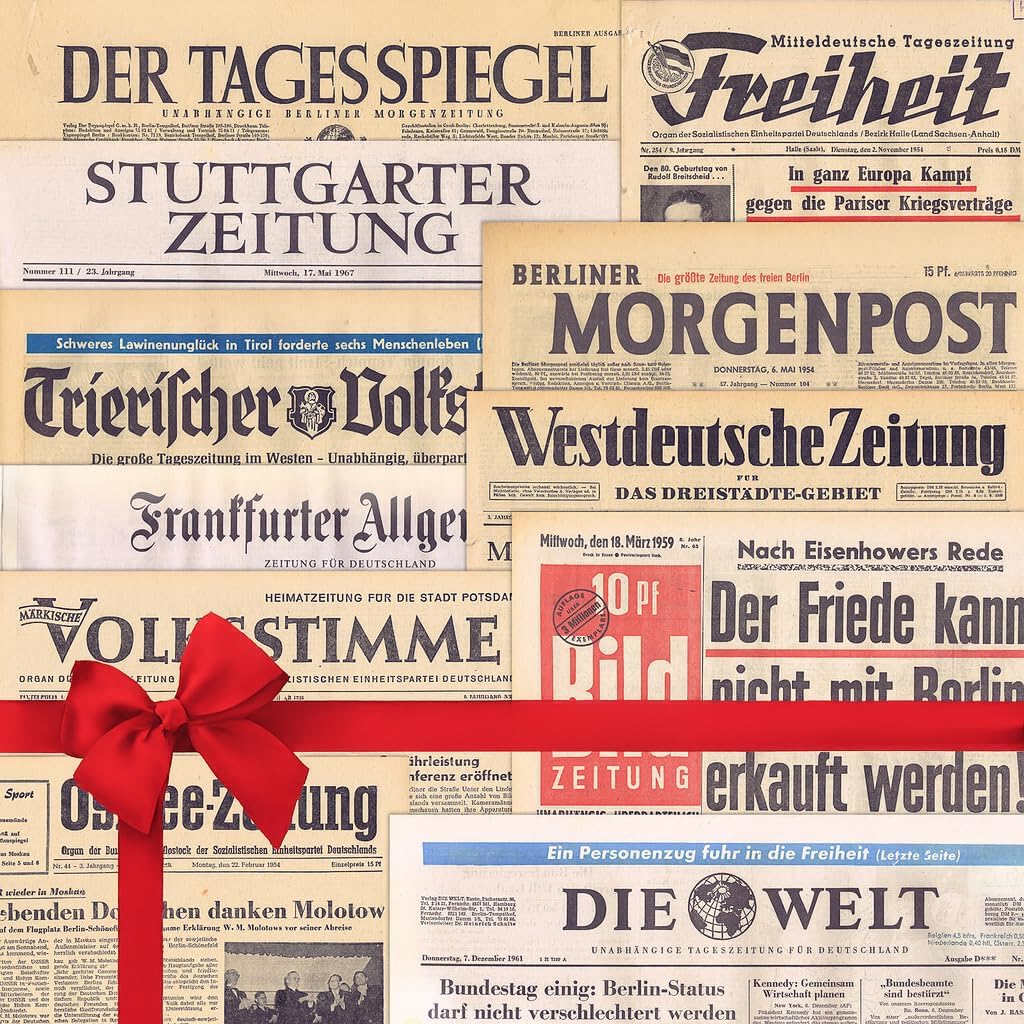 Historische Zeitung als Geschenk zur Goldenen Hochzeit
